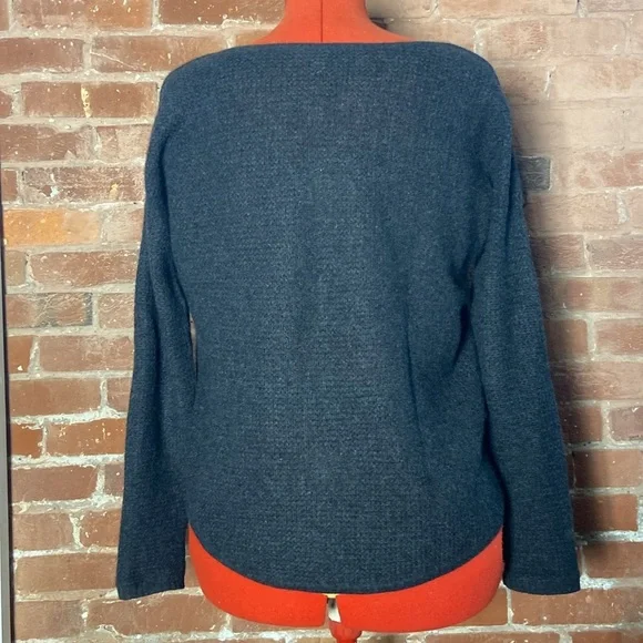 White + Warren Cashmere Waffle Knit Sweater, S - Picture 2 of 6